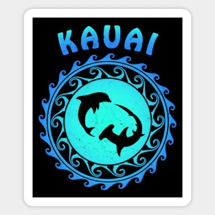 Kauai dolphin and hammerhead shark Magnet